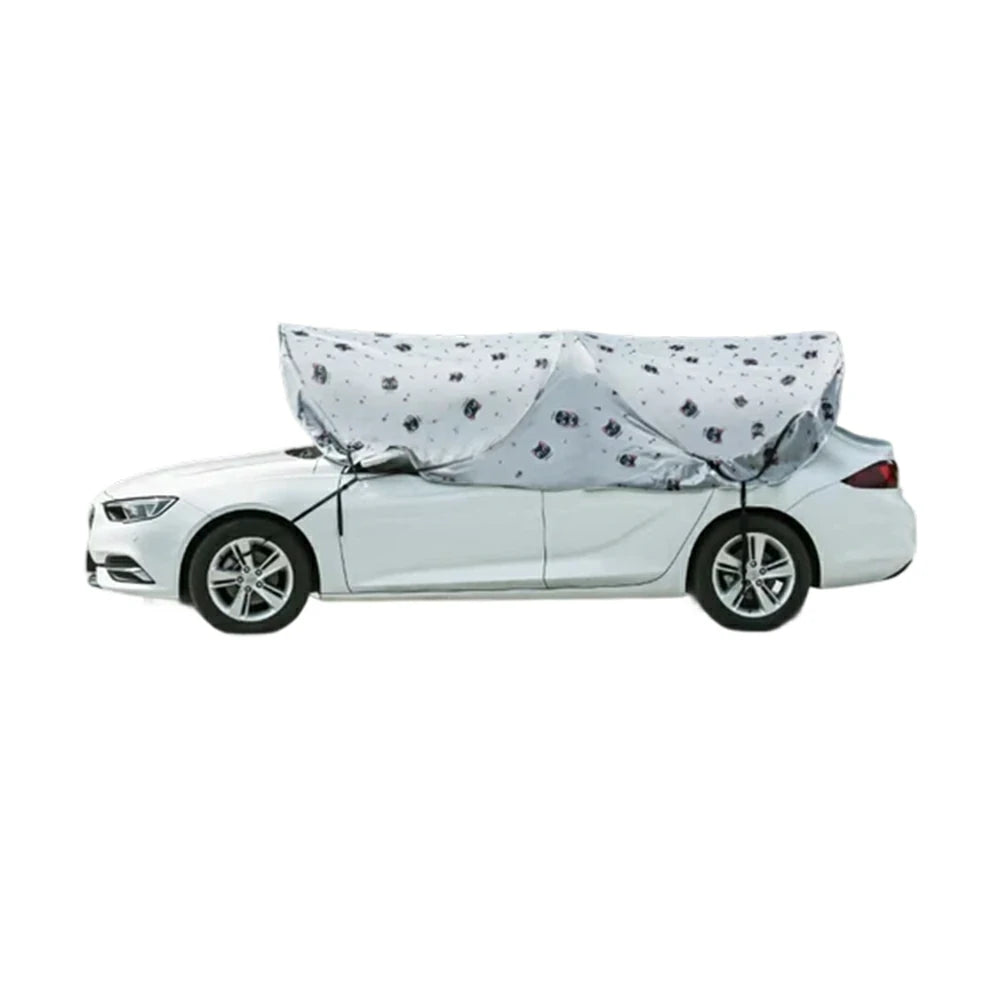 SOLARA Pop Up Car Sunshade Cover Cartoon Pattern Blackout UV Protection Heat Insulation Portable for Outdoor Parking Sedan SUV