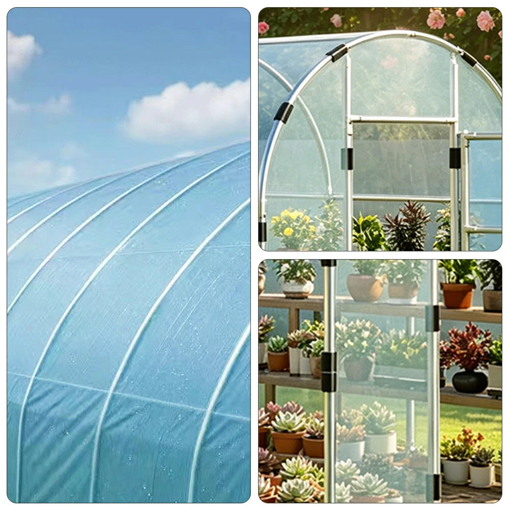 SOLARA Outdoor Greenhouse High Transparency Cover Reinforced Galvanized Steel Frame Weatherproof 400/600cm for Garden Backyard Planting
