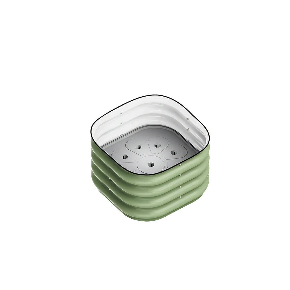 SOLARA Modular Raised Garden Bed with Water Reservoir Reinforced Outdoor Planter Box 40x40x28cm for Balcony Courtyard