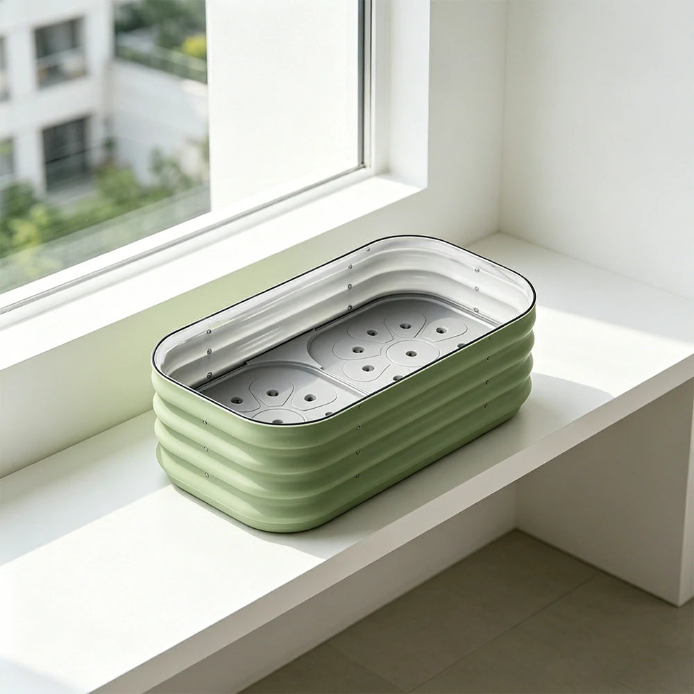 SOLARA Modular Raised Garden Bed with Water Reservoir Reinforced Outdoor Planter Box 80x40x28cm for Balcony Courtyard