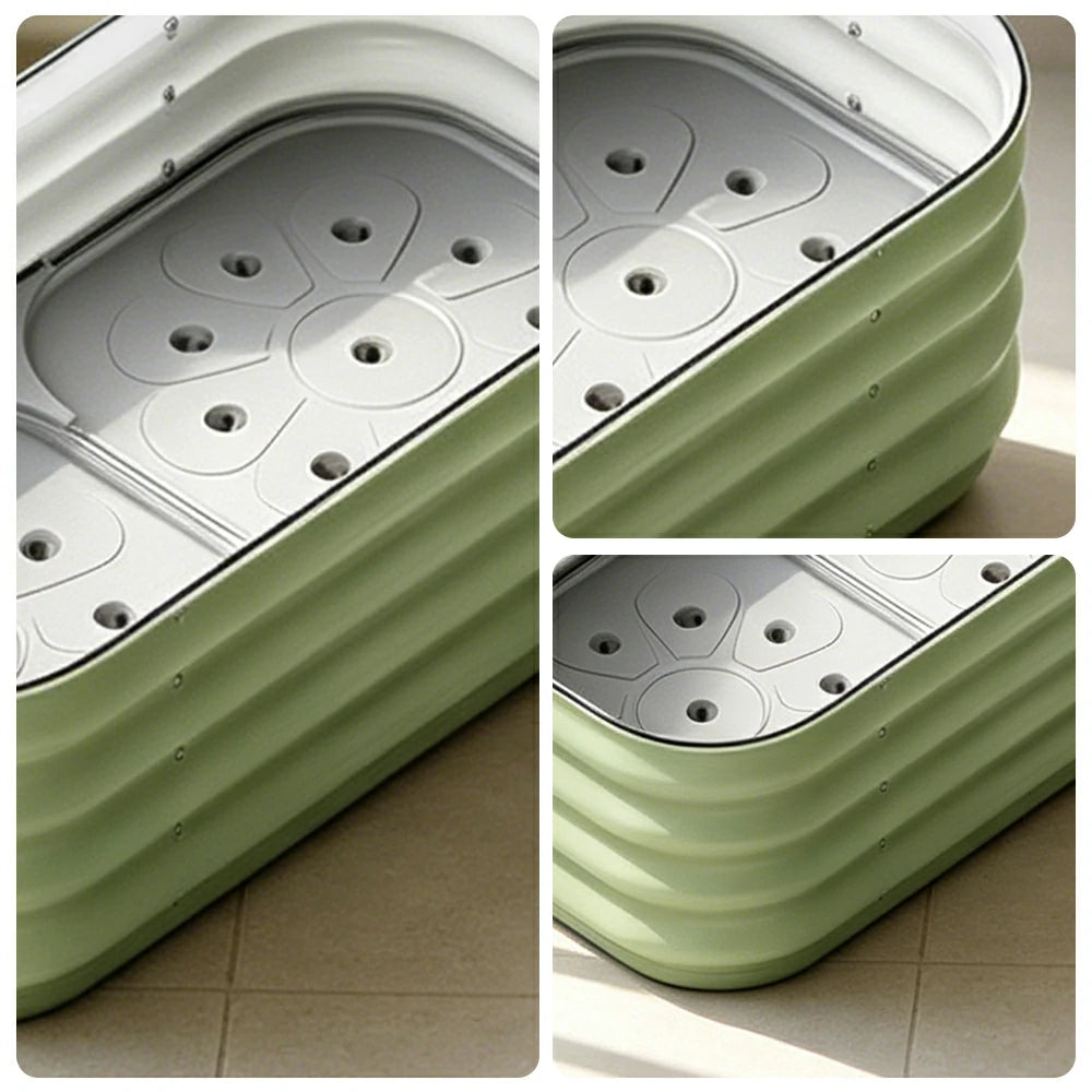 SOLARA Modular Raised Garden Bed with Water Reservoir Reinforced Outdoor Planter Box 80x40x28cm for Balcony Courtyard