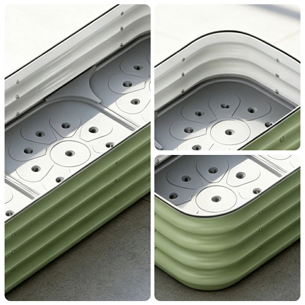 SOLARA Modular Raised Garden Bed with Water Reservoir Reinforced Outdoor Planter Box 120x40x28cm for Balcony Courtyard