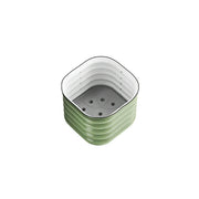 SOLARA Modular Raised Garden Bed with Water Reservoir Reinforced Outdoor Planter Box 40x40x43cm for Balcony Courtyard