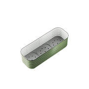SOLARA Modular Raised Garden Bed with Water Reservoir Reinforced Outdoor Planter Box 120x40x43cm for Balcony Courtyard
