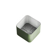 SOLARA Modular Raised Garden Bed with Water Reservoir Reinforced Outdoor Planter Box 80x80x75cm for Balcony Courtyard