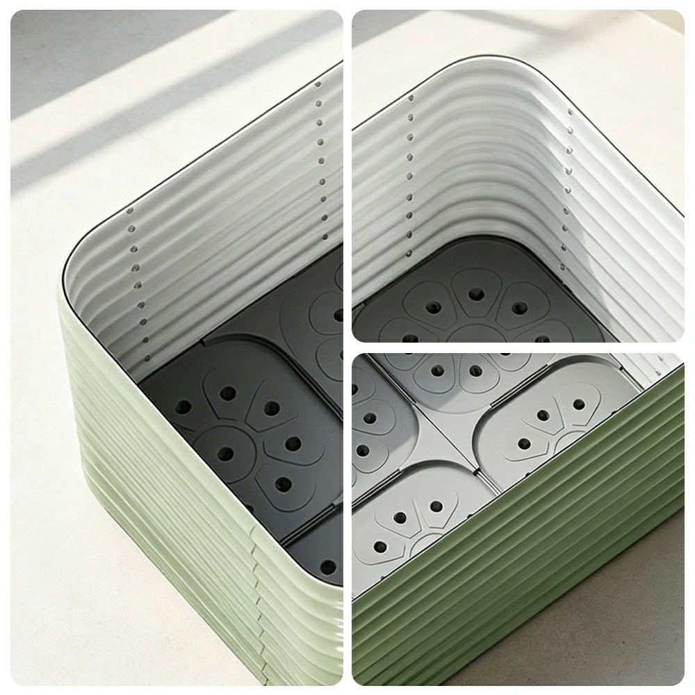 SOLARA Modular Raised Garden Bed with Water Reservoir Reinforced Outdoor Planter Box 120x80x75cm for Balcony Courtyard