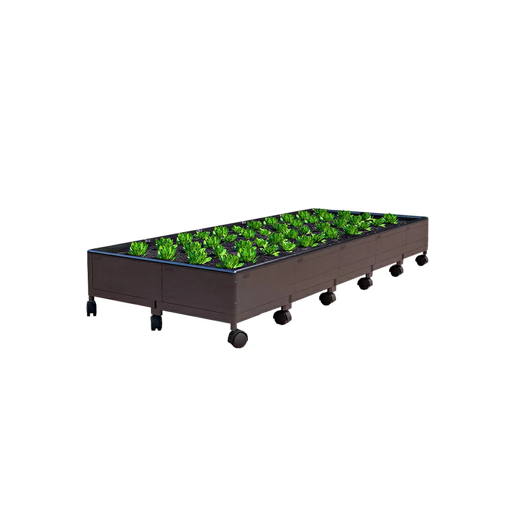 SOLARA Heavy Duty Raised Garden Bed Reinforced PP Outdoor Planter Box 240L for Balcony Patio Garden - Black