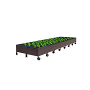 SOLARA Heavy Duty Raised Garden Bed Reinforced PP Outdoor Planter Box 336L for Balcony Patio Garden - Black