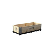 SOLARA Solid Wood Raised Garden Bed with Reinforced Frame Grow Bag Planter Box 100x40x26.5cm for Balcony Patio