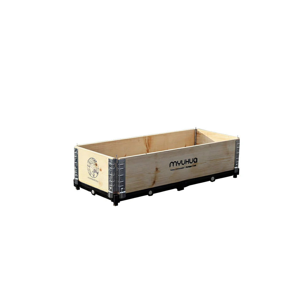 SOLARA Solid Wood Raised Garden Bed with Reinforced Frame Grow Bag Planter Box 120x50x26.5cm for Balcony Patio