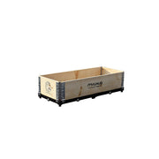 SOLARA Solid Wood Raised Garden Bed with Reinforced Frame Grow Bag Planter Box 120x50x26.5cm for Balcony Patio
