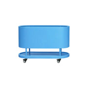 SOLARA Mobile Planter Box with Stainless Steel Frame Leak-Proof Rolling Garden Bed 80/100/120cm for Indoor Outdoor - Blue