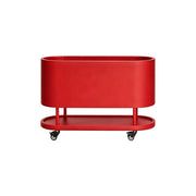 SOLARA Mobile Planter Box with Stainless Steel Frame Leak-Proof Rolling Garden Bed 80/100/120cm for Indoor Outdoor - Red
