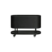 SOLARA Mobile Planter Box with Stainless Steel Frame Leak-Proof Rolling Garden Bed 80/100/120cm for Indoor Outdoor - Black