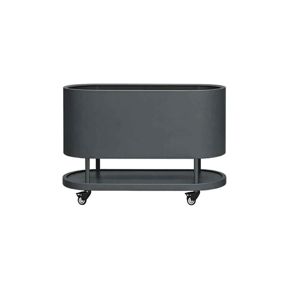 SOLARA Mobile Planter Box with Stainless Steel Frame Leak-Proof Rolling Garden Bed 80/100/120cm for Indoor Outdoor - Grey