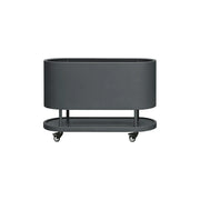 SOLARA Mobile Planter Box with Stainless Steel Frame Leak-Proof Rolling Garden Bed 80/100/120cm for Indoor Outdoor - Grey