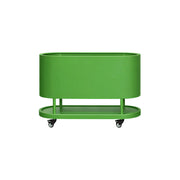 SOLARA Mobile Planter Box with Stainless Steel Frame Leak-Proof Rolling Garden Bed 80/100/120cm for Indoor Outdoor - Green
