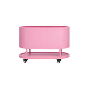 SOLARA Mobile Planter Box with Stainless Steel Frame Leak-Proof Rolling Garden Bed 80/100/120cm for Indoor Outdoor - Pink