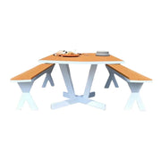 SOLARA Park Leisure Bench Metal Frame with Weather-Resistant Finish 160cm for Park Courtyard Commercial Street