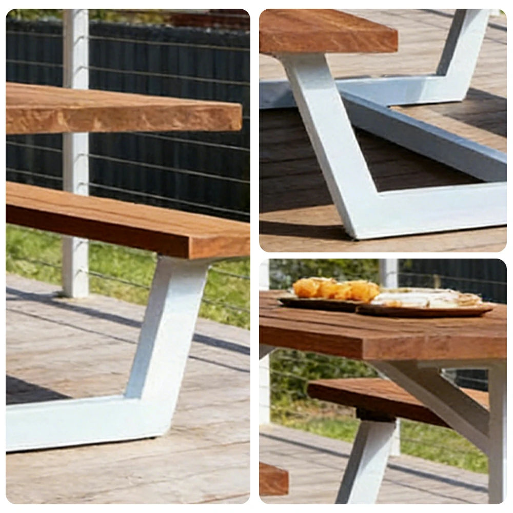 SOLARA Landscape Leisure Bench Minimalist Metal Design with Outdoor Weather Resistance 160cm for Park Street Courtyard