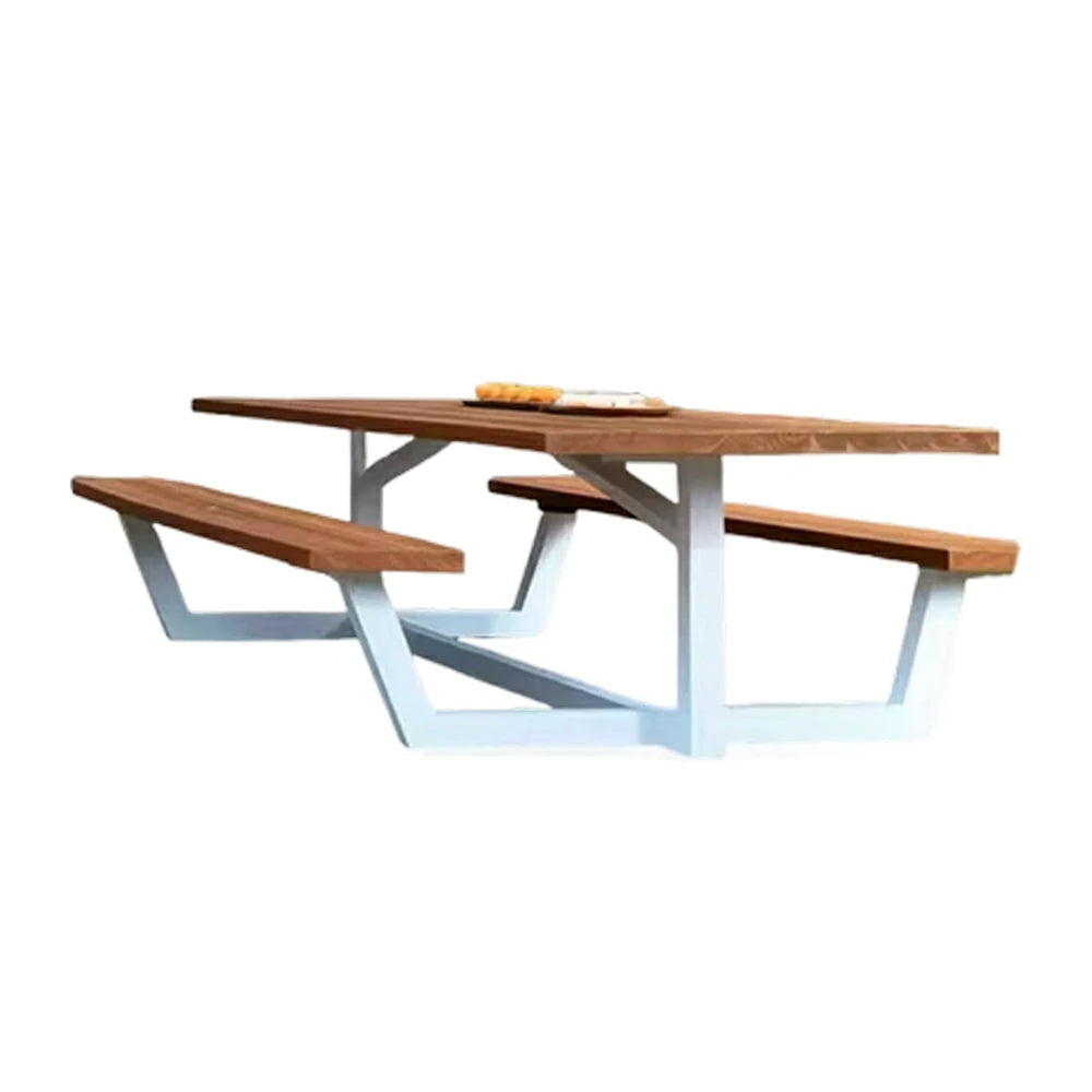 SOLARA Landscape Leisure Bench Minimalist Metal Design with Outdoor Weather Resistance 160cm for Park Street Courtyard