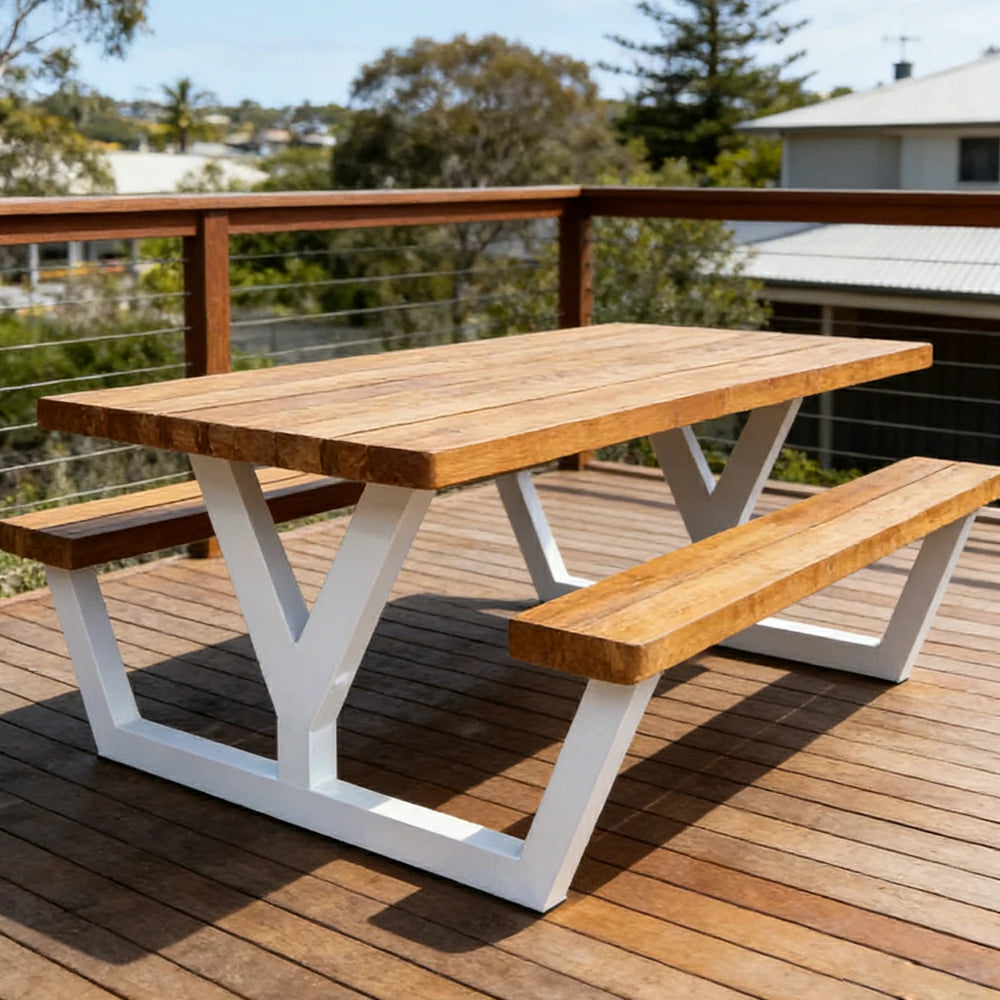 SOLARA Outdoor Park Bench Reliable Support with High-Temp Coated Finish 160cm for Community Plaza Commercial Space