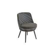 SOLARA Outdoor Lounge Chair with Woven Rattan, Aluminium Frame for Patio Balcony Garden - Grey