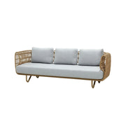 SOLARA Outdoor 3-Seater Sofa with Imported PE Rattan for Patio Balcony Garden - Natural