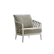 SOLARA Outdoor Small Single Sofa Chair with Waterproof Fabric, 45D High-Density Foam for Patio Garden - Grey