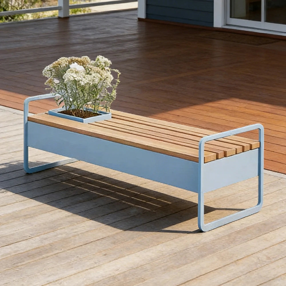 SOLARA 180/200/220cm Outdoor Planter Bench Greenery and Seating in One for Plaza Scenic Area Community Courtyard