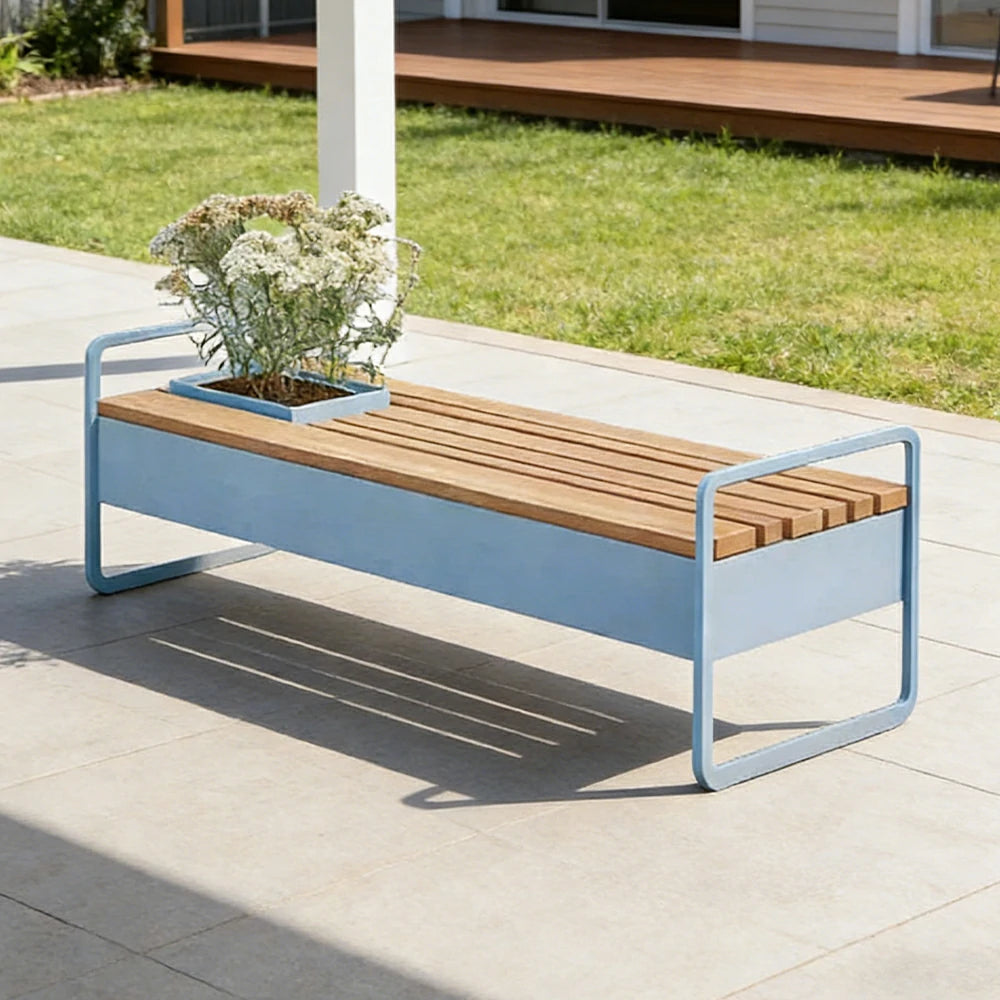 SOLARA 180/200/220cm Outdoor Planter Bench Greenery and Seating in One for Plaza Scenic Area Community Courtyard