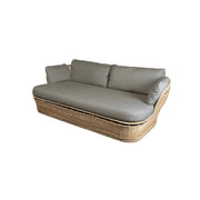 SOLARA Outdoor Rattan 2-Seater Sofa - PE Wicker, Water-Resistant Fabric, High-Density Foam - Yellow