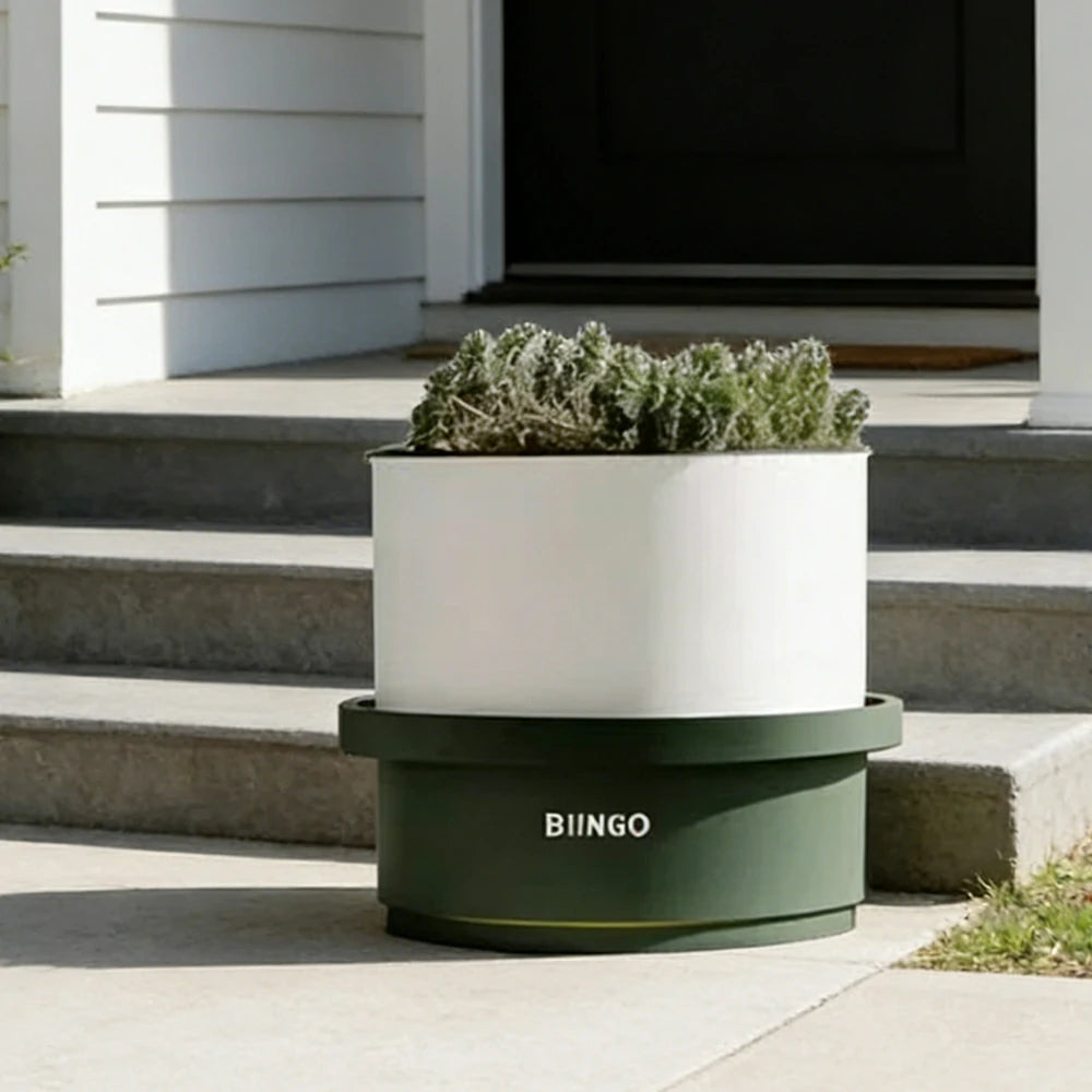 SOLARA 60/80/100cm Outdoor Freestanding Planter Minimalist Design with Durable Galvanized Steel for Courtyard Commercial Space