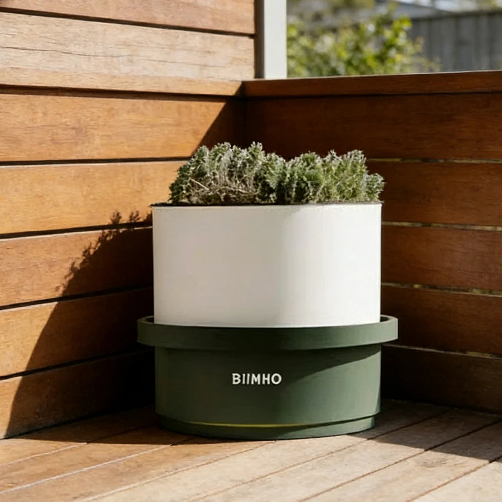 SOLARA 60/80/100cm Outdoor Freestanding Planter Minimalist Design with Durable Galvanized Steel for Courtyard Commercial Space