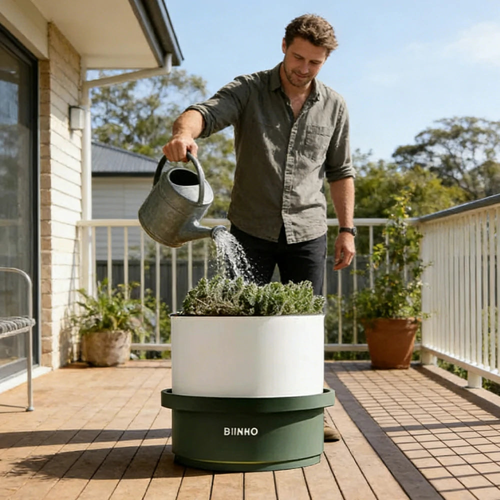 SOLARA 60/80/100cm Outdoor Freestanding Planter Minimalist Design with Durable Galvanized Steel for Courtyard Commercial Space