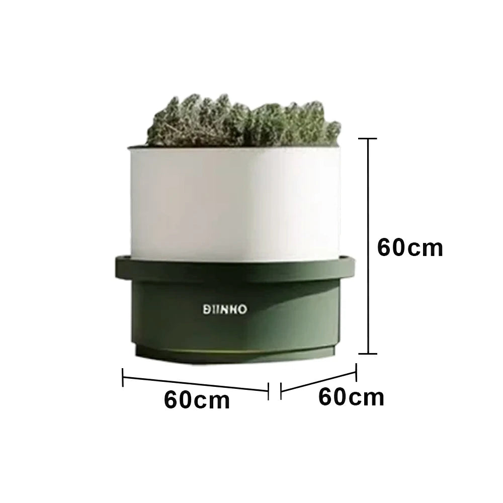 SOLARA 60/80/100cm Outdoor Freestanding Planter Minimalist Design with Durable Galvanized Steel for Courtyard Commercial Space