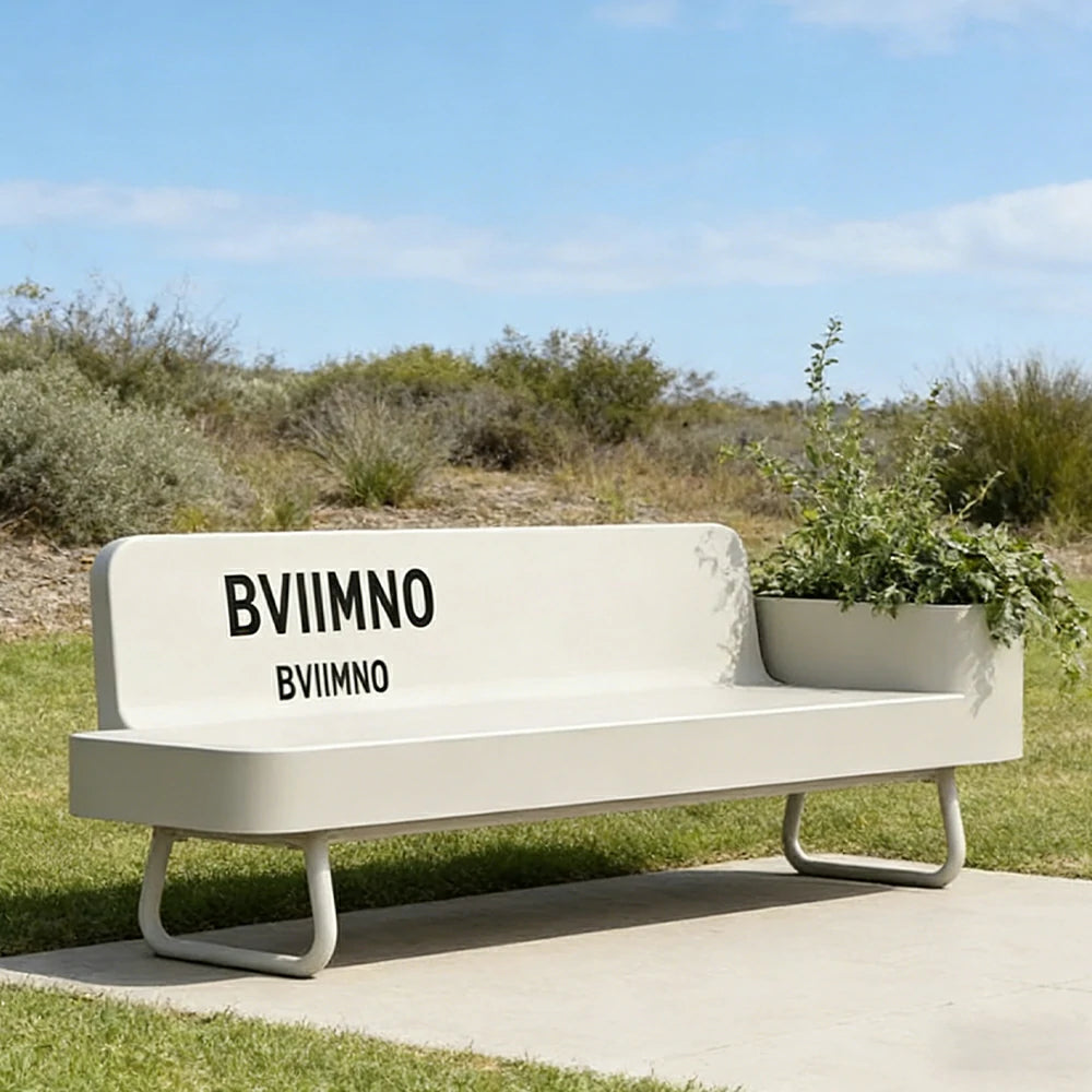 SOLARA 180/200/220cm Outdoor Planter Bench Greenery and Seating in One for Plaza Scenic Area Community Courtyard