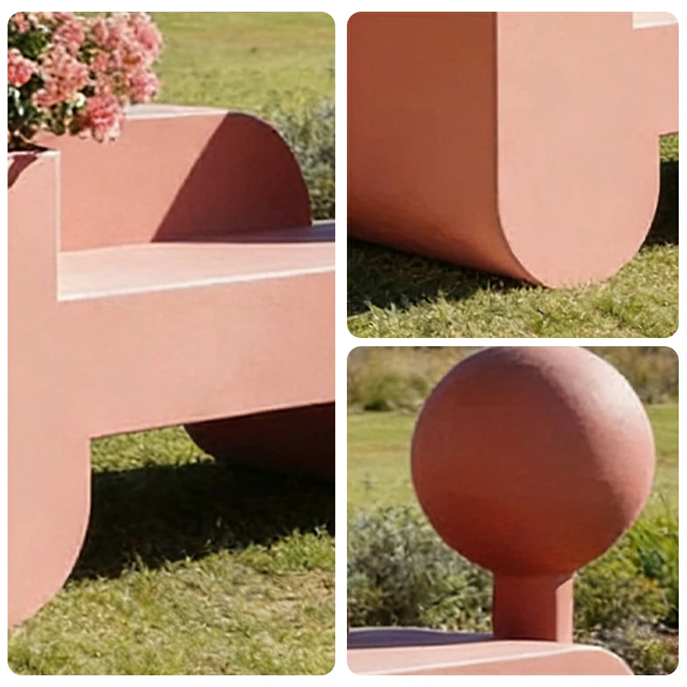 SOLARA 180/200/220cm Outdoor Planter Bench Greenery and Seating Combo for Park Plaza Scenic Area