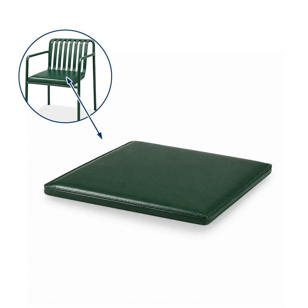 SOLARA Outdoor Matte Leather Cushion - Water-Resistant 3cm Padded Seat Pad for Bench/Chair/Sofa/Bar Stool - Green