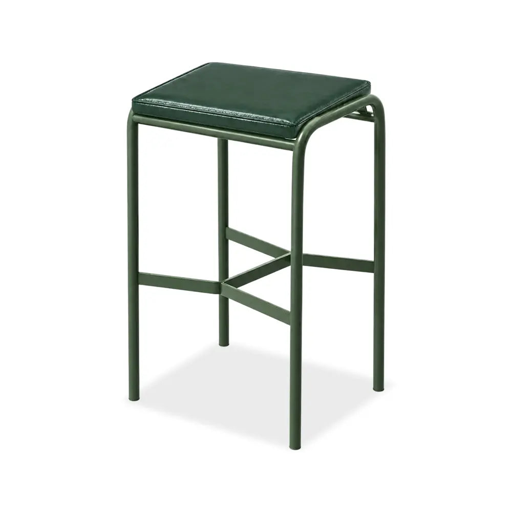 SOLARA Outdoor Matte Leather Cushion - Water-Resistant 3cm Padded Seat Pad for Bench/Chair/Sofa/Bar Stool - Green