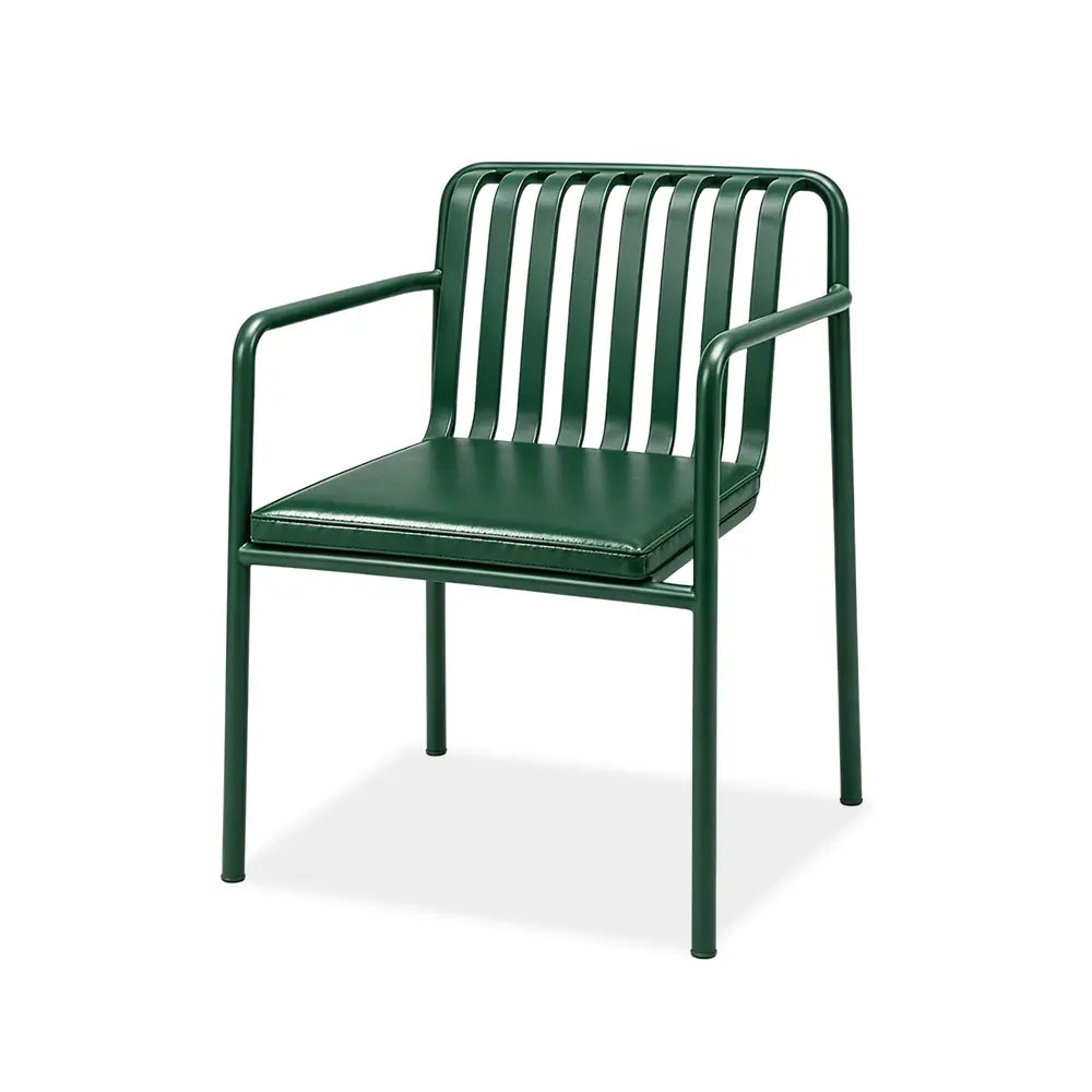SOLARA Outdoor Matte Leather Cushion - Water-Resistant 3cm Padded Seat Pad for Bench/Chair/Sofa/Bar Stool - Green