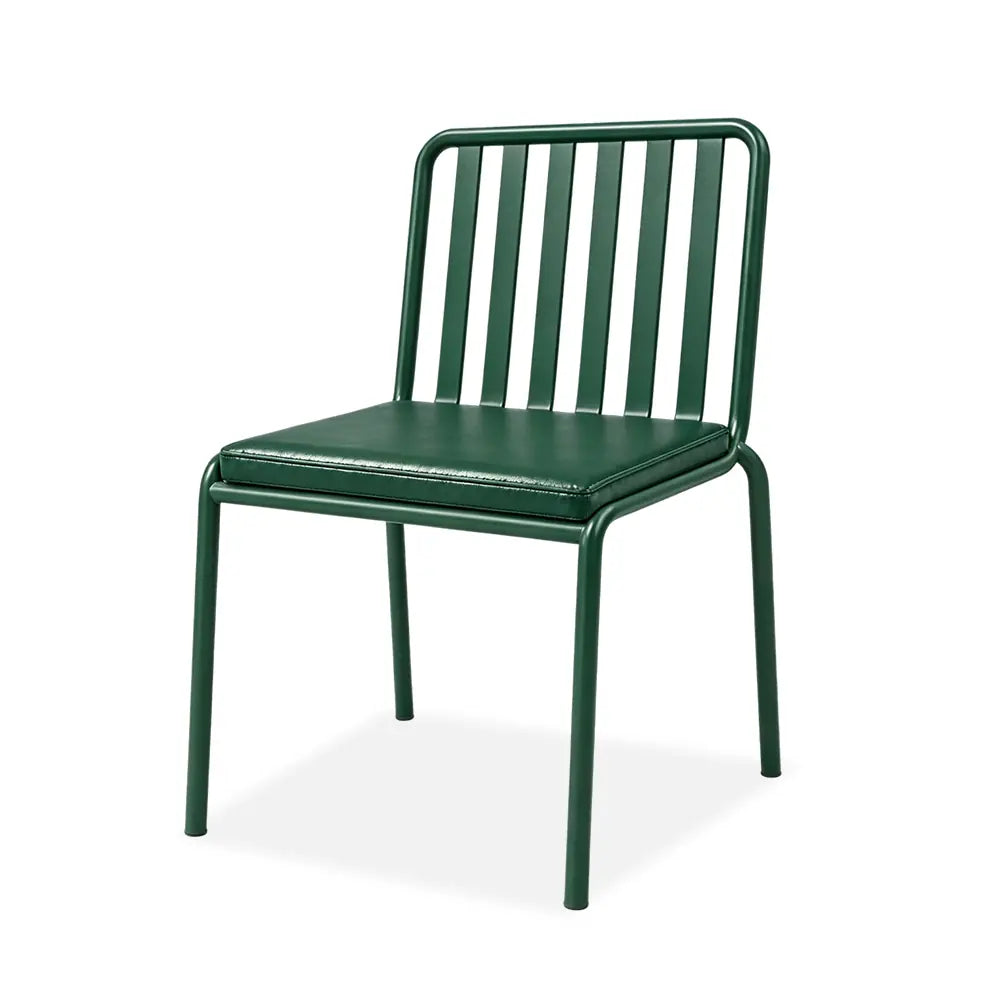 SOLARA Outdoor Matte Leather Cushion - Water-Resistant 3cm Padded Seat Pad for Bench/Chair/Sofa/Bar Stool - Green