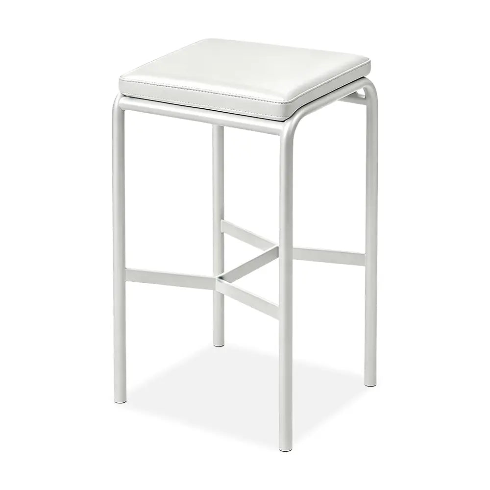 SOLARA Outdoor Matte Leather Cushion - Water-Resistant 3cm Padded Seat Pad for Bench/Chair/Sofa/Bar Stool - White