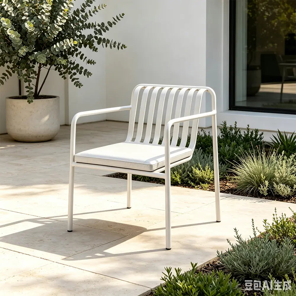 SOLARA Outdoor Matte Leather Cushion - Water-Resistant 3cm Padded Seat Pad for Bench/Chair/Sofa/Bar Stool - White