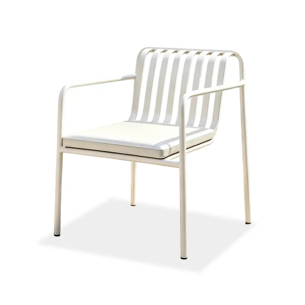 SOLARA Outdoor Matte Leather Cushion - Water-Resistant 3cm Padded Seat Pad for Bench/Chair/Sofa/Bar Stool - White
