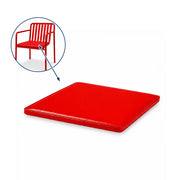 SOLARA Outdoor Matte Leather Cushion - Water-Resistant 3cm Padded Seat Pad for Bench/Chair/Sofa/Bar Stool - Red