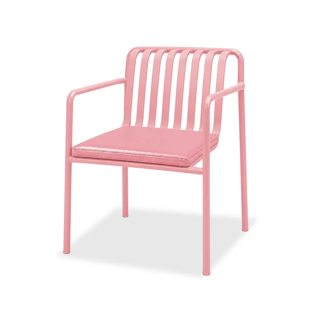 SOLARA Outdoor Matte Leather Cushion - Water-Resistant 3cm Padded Seat Pad for Bench/Chair/Sofa/Bar Stool - Pink