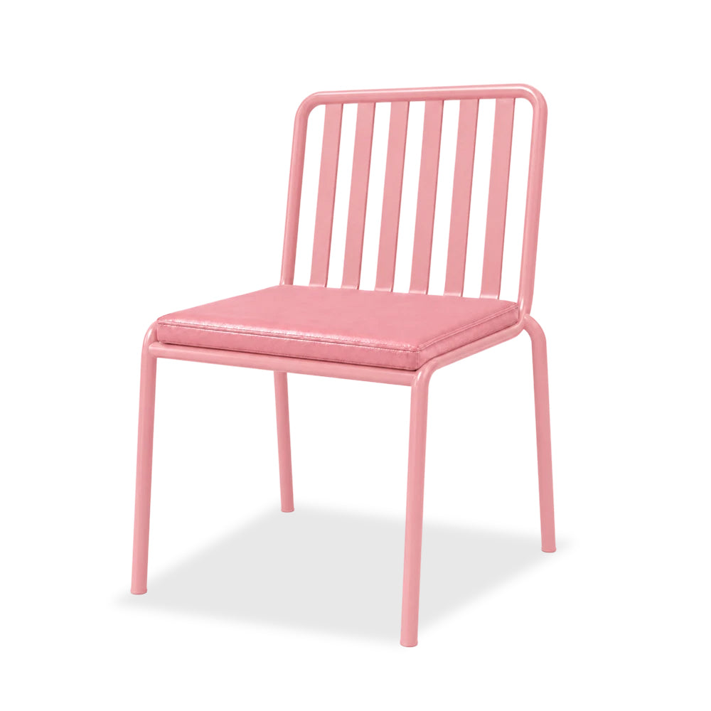 SOLARA Outdoor Matte Leather Cushion - Water-Resistant 3cm Padded Seat Pad for Bench/Chair/Sofa/Bar Stool - Pink