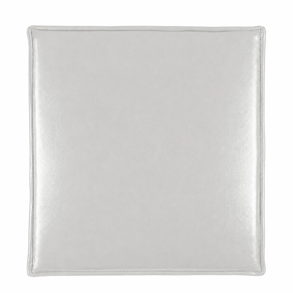 SOLARA Outdoor Matte Leather Cushion - Water-Resistant 3cm Padded Seat Pad for Bench/Chair/Sofa/Bar Stool - White