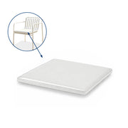 SOLARA Outdoor Matte Leather Cushion - Water-Resistant 3cm Padded Seat Pad for Bench/Chair/Sofa/Bar Stool - White